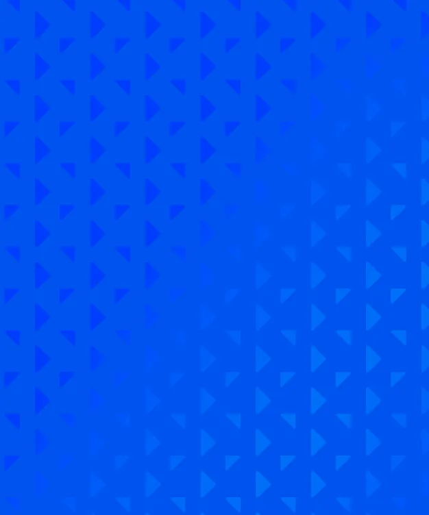 Blue background with a subtle pattern of small right-facing triangles in darker blue shades.